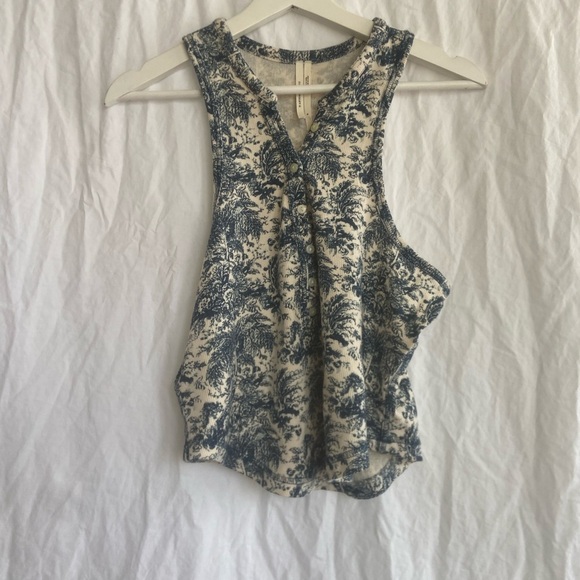 Anthropologie Printed Henley Tank Top Size Small NEW - Picture 3 of 11